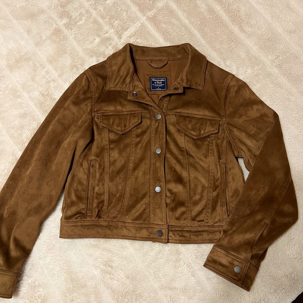 Abercrombie & Fitch Cropped Suede Jacket Excellent Condition